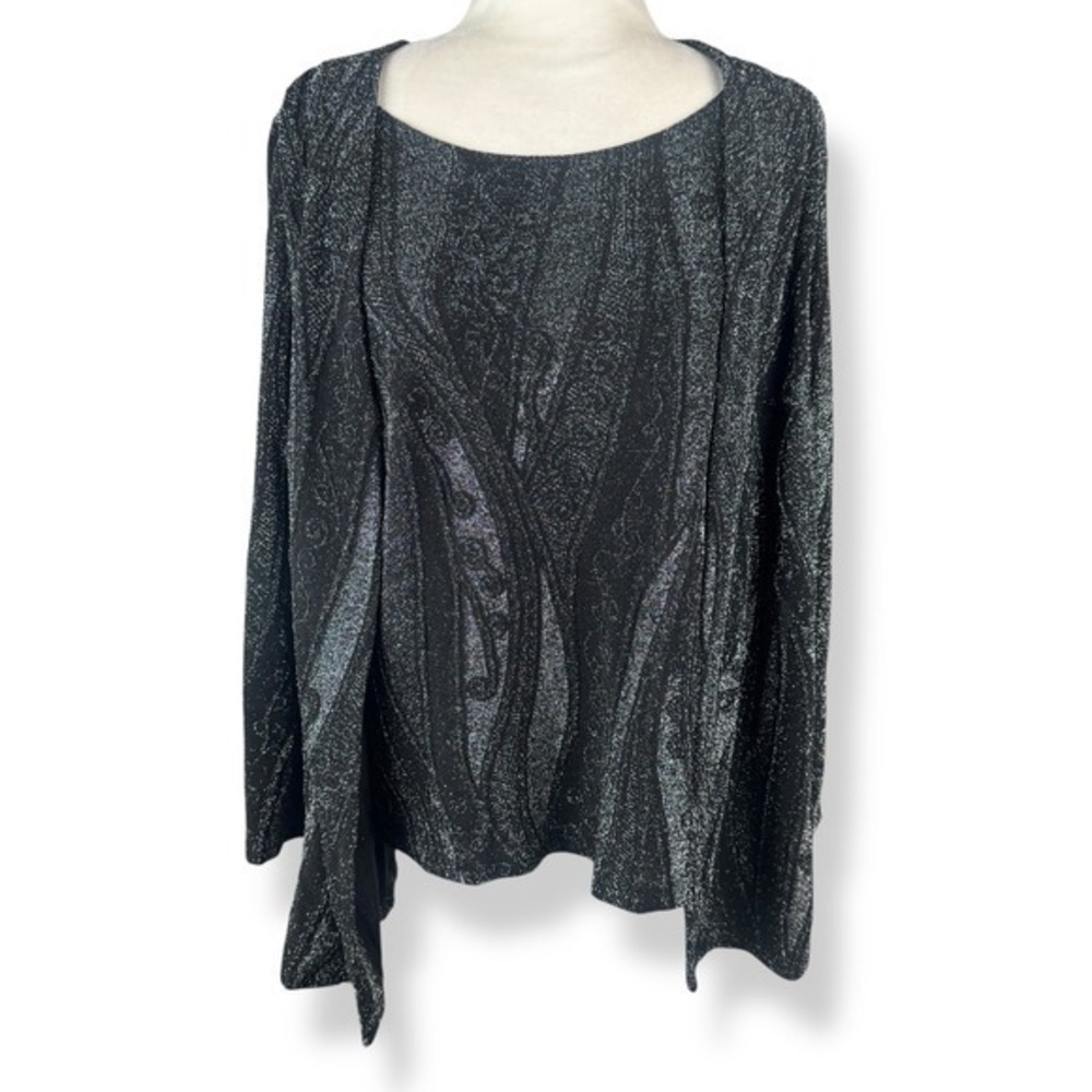 Studio Connection Vintage 90s Shimmer Tunic Top Womens‎ Size 14 W Elegant Party